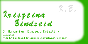 krisztina bindseid business card